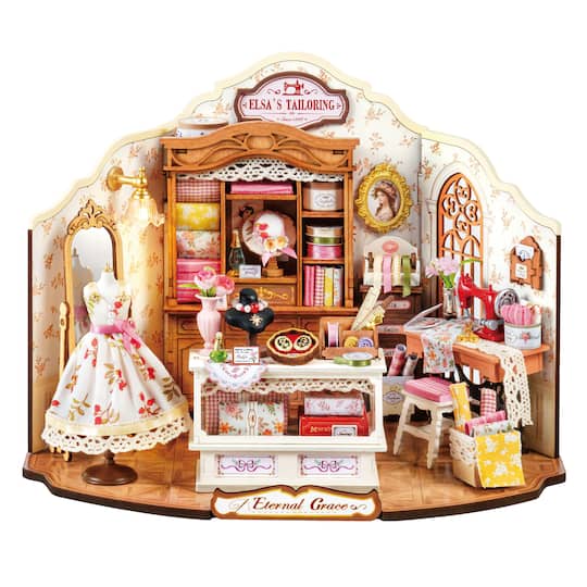 Michaels, Rolife® Elsa's Tailoring DIY Miniature House Kit – Category: Miniature Kits